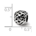 thumbnail image 3 of Fancy Bead White Sterling Silver Themed 9.09 mm 7.27 Reflections Basketweave Bali Bead, 3 of 3