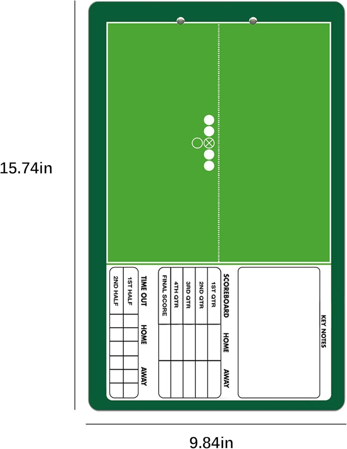 Dry Erase Soccer Coaching Board: Double-Sided Football Coaches Clipboard, Tactics Strategy Coach Lineup Board, Football Training Equipment for Coach and Game Plan