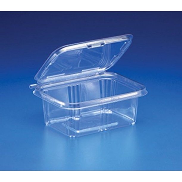 Inline Plastics Inline 32 oz. Clear Hinged Deli Container w/Tamper