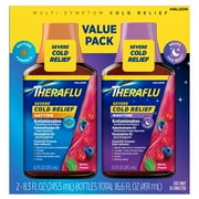 Theraflu Expressmax Severe Cough Cold and Flu Day and Nighttime Relief Medicine Syrup, 8.3 Oz, 2 Pack