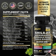 Ultimate Wellness Trio: Sea Moss, Shilajit, Collagen with Black Seed Oil, Ashwagandha, Turmeric, Bladderwrack, Burdock, Ginger, Vitamin C/D3, Elderberry, Dandelion, Yellow Dock, Chlorophyll, Rhodiola