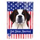 thumbnail image 1 of "Treasures BB2176CHF God Bless American Flag with Saint Bernard Flag Canvas House, grande, multicolor" Caroline's Treasures BB2176CHF, 1 of 1