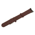 thumbnail image 2 of Correa de piel sintética transpirable, flexible, cómoda y moderna para Mi Band 8, para hombre y mujer, con patrón tejido marrón., 2 of 14