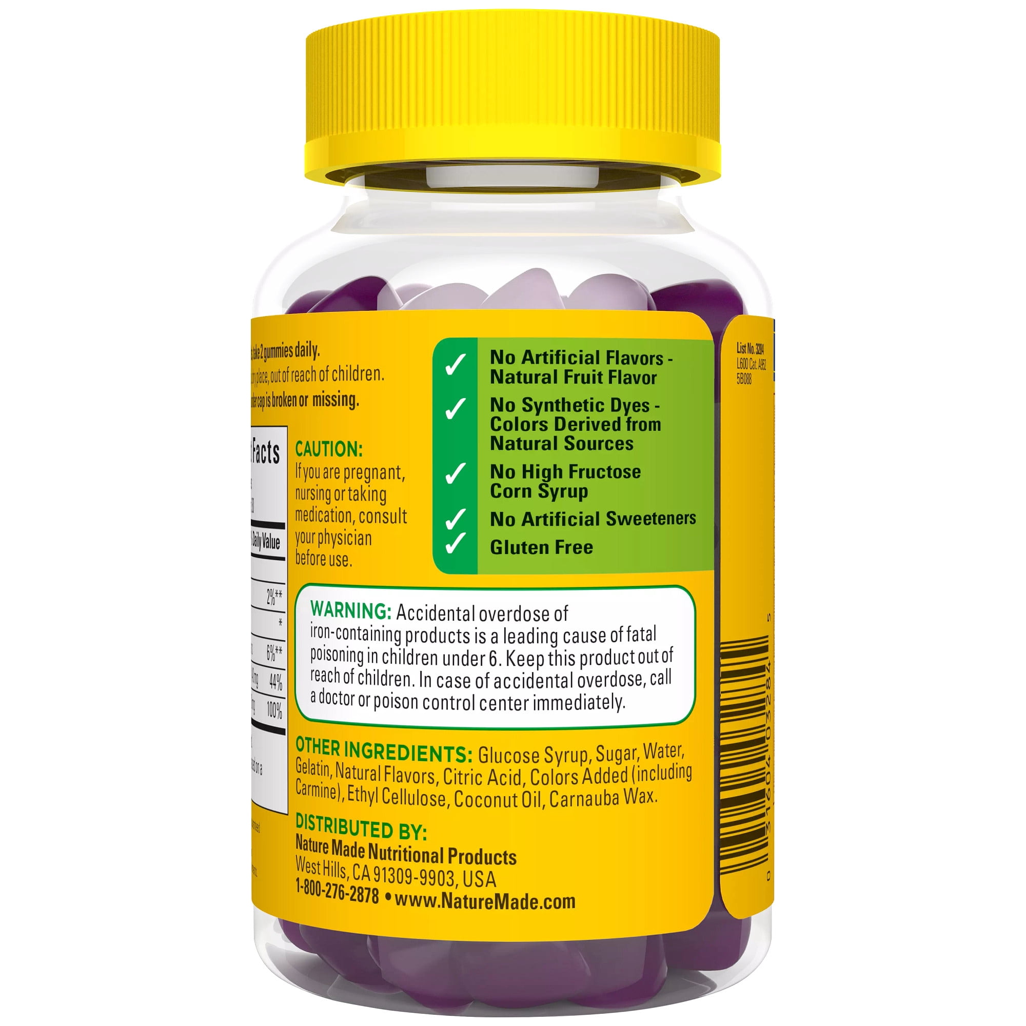 Nature Made Iron 18 mg Per Serving with Vitamin C Gummies, Dietary Supplement, 60 Count