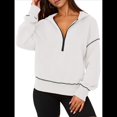 thumbnail image 1 of Sudadera con Capucha de Otoño para Mujer, Sudadera Corta de Larga con Media Cremallera, Jersey de Invierno, Ropa de Moda XXL, 1 of 10