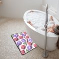 thumbnail image 4 of Bathroom Rugs, Hwkond Flat And Three-dimensional Visual Carpet Style Bathroom Water Absorption And Slip Mat- Diatomaceous Mud Household Carpet Mat,purple,40x60cm, 4 of 5