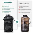 thumbnail image 3 of GEDUX 64oz Water Bottle with Straw & Spout Lid, Protective Sleeve, Handle, Half Gallon Motivational Water Jug, Leakproof BPA-Free Gym Water Bottle with Time Marker, 3 of 7