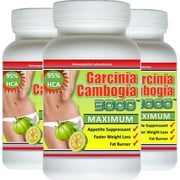 Garcinia Cambogia Extract 95% HCA Natural Weight Loss Diet FAT BURN Pack of 3