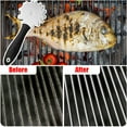 thumbnail image 4 of Steel BBQ Grill Scraper - 17cm Leather Handle, ABS+Stainless - for Round/V/Square Grates, Camping/Tailgating, 4 of 8