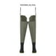 thumbnail image 4 of Yuarrent Ave zancuda de nailon ligera e impermeable para pesca, pantalones para vadear impermeables para hombres y mujeres Pescar gris verde S, 4 of 6