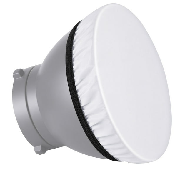 Difusor Sock Neewer, paquete de 2 unidades, 180 mm, blanco suave, para luz estroboscópica