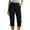 Black, variant on Womens Pants Summer Casual Solid Color Button Fly Straight Cargo Pants With Side Pockets Comfortable Stylish Daily Wear Shorts