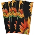 thumbnail image 2 of GZHJMY Orange Sunflower Watercolor Black Kitchen Towels Dish Bar Tea Towel Dishcloths 1 Pack Super Absorbent Soft 18 x 28 inches, 2 of 7