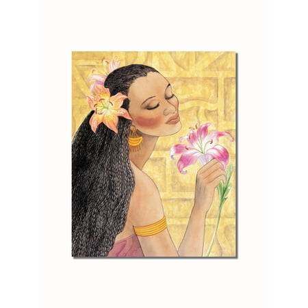- African American Black Girl and Flowers #2 Contemporary Wall Picture 8x10 Art Print