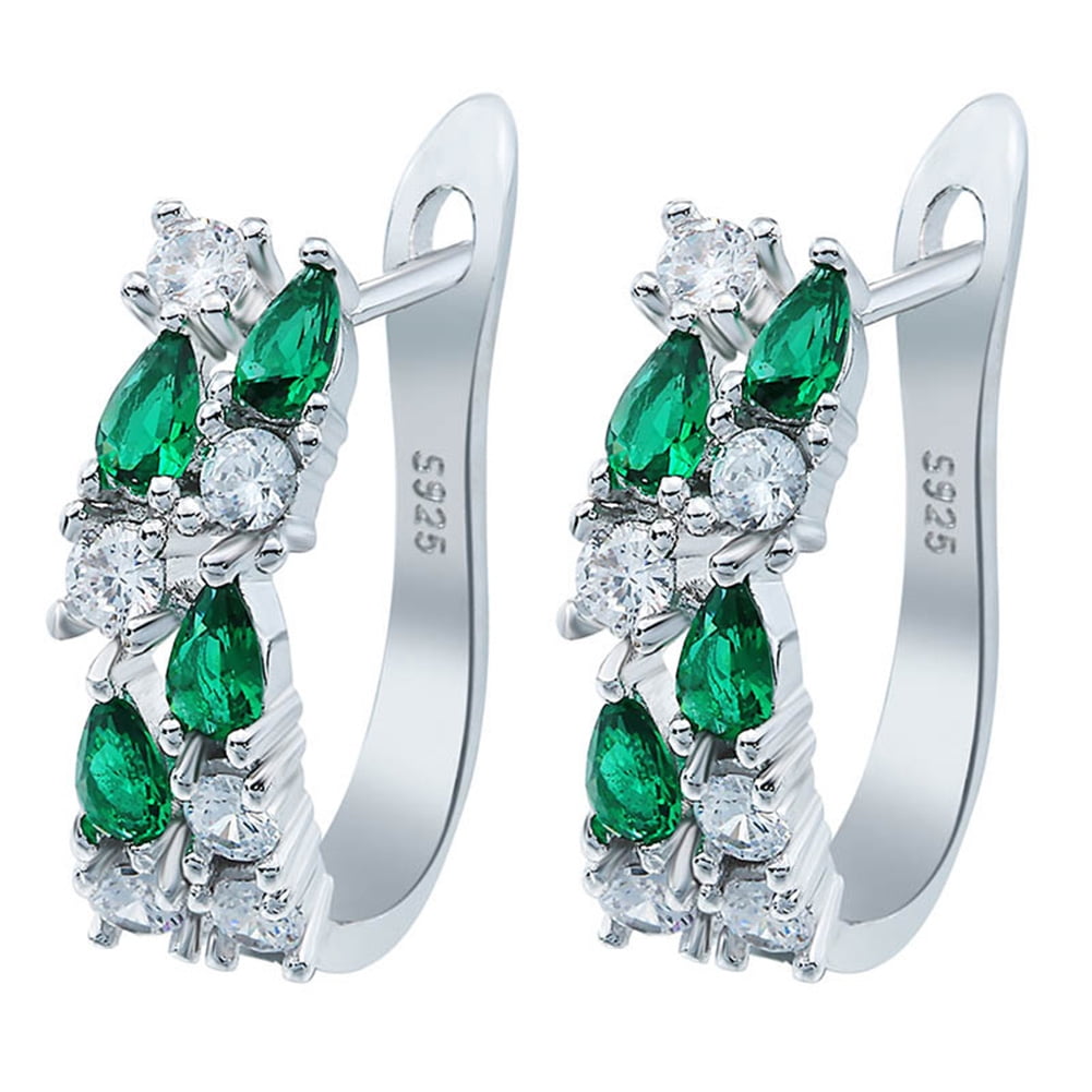 Details about   Luxury Inspired Emerald Earrings,High Imitation Emerald Earrings,S925 