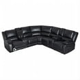thumbnail image 6 of Sectional Recline Sofa, Manual PU Leather Sectional Couches for Living Room, Modular 109" Width Reclining Sofa Livingroom Furniture Sets, 6 of 10