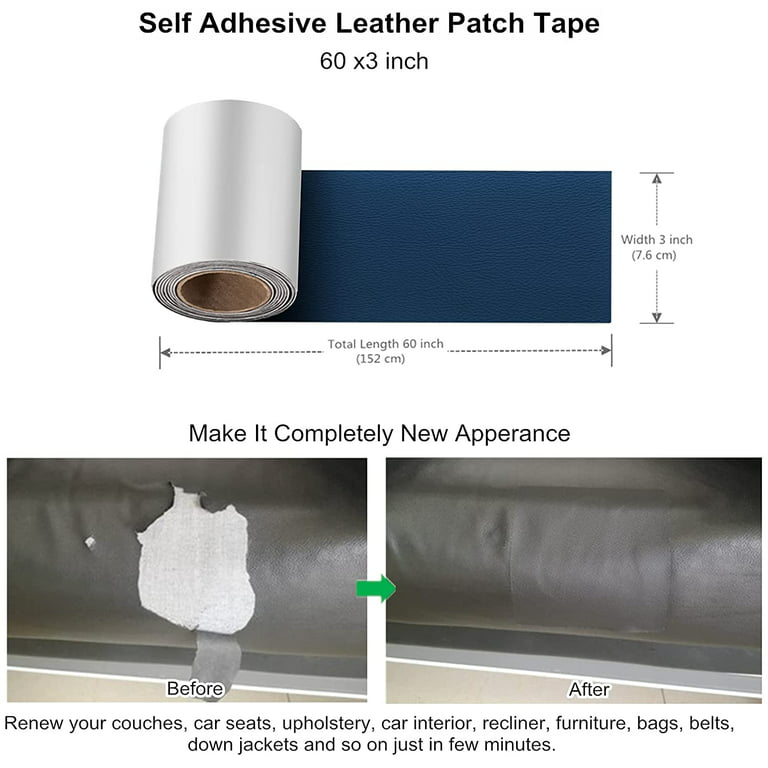 Length: 5 m; Width : 5 -10 -15 - 20 cm, Leather Repair Tape Patch Leather  Self-Adhesive Repair, First Aid Patch No Heat Required