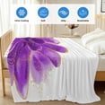 thumbnail image 4 of Purple Gold Cooling Blanket, Lightweight Breathable Summer Throw Blanket with Double Sided Cold Effect,Abstract Flower Ombre Aesthetics Paint Picnic Beach Blankets Bed Sheet for Hot Sleepers 60"x80", 4 of 8