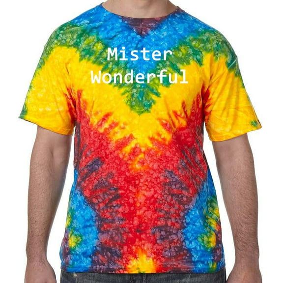 Mister Wonderful Psychedelic Tie Dye Tee Shirt - Woodstock, XL