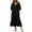 Black, variant on ZHOGXU Women's Summer Dresses V Neck Puff Half Sleeve Maxi Dress Casual Sundress For Work,Red,M
