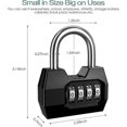 thumbnail image 2 of Combination Padlock, 4-Digit Code Padlock, Resettable Gym Lock, Waterproof for, 2 of 5