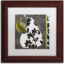 Trademark Fine Art "Decorative Pear I" Canvas Art by Color Bakery White Matte, Wood Frame