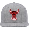 thumbnail image 2 of Men's Mitchell & Ness Heathered Gray Chicago Bulls Hardwood Classics Team 2.0 Snapback Hat, 2 of 5