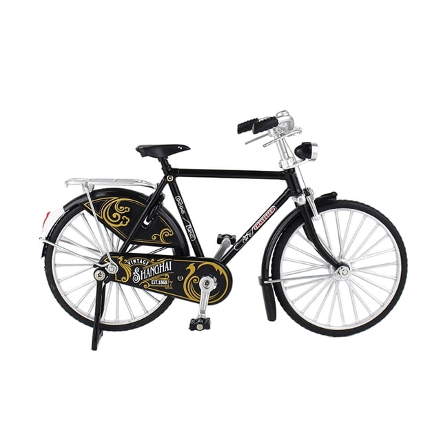 EeaseMX Manualidades de modelado de bicicletas en miniatura. Figura de bicicleta antigua. Adorno para el escritorio del hogar.