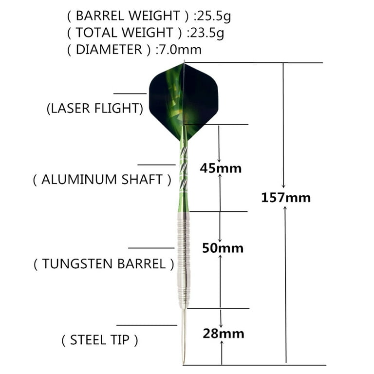 Professional 23 Grams 90% Tungsten Steel Tip Darts Aluminium Shafts Ou