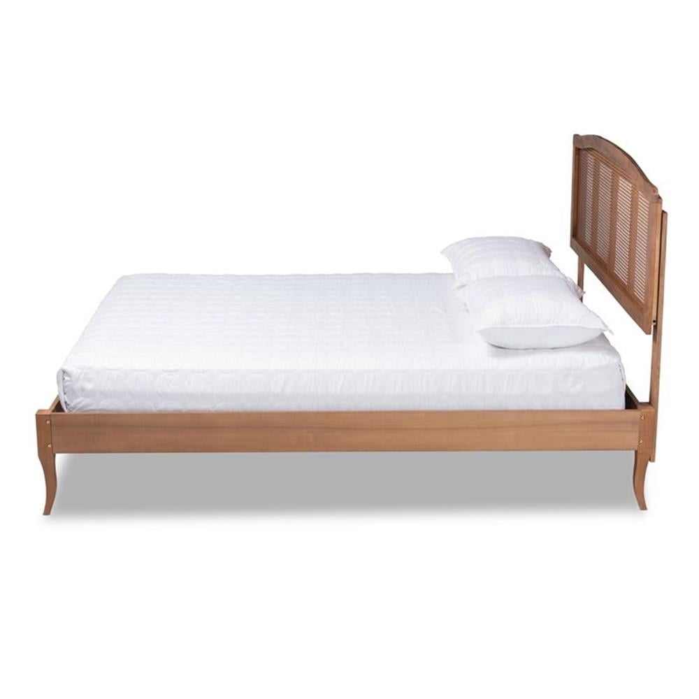 Baxton Studio Marieke King Size Ash Brown Finished Wood Platform Bed
