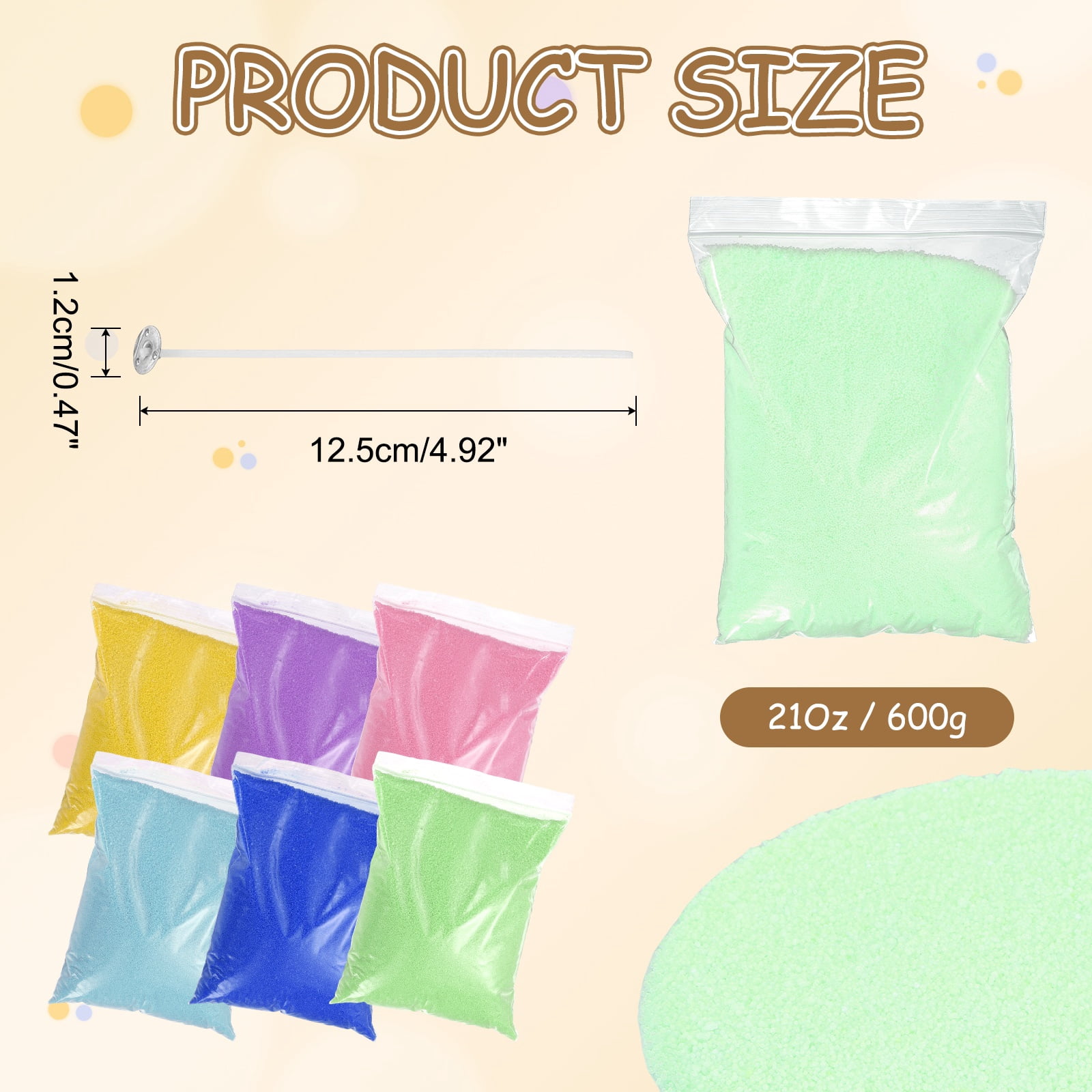 Pearled Sand Candles with 50 Pcs Wicks 21Oz / 600g Candle Beads Refillable Powder Sand Wax Making Kit for Thanksgiving Christmas Wedding Party DIY Home Crafts, Light Green