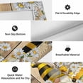 thumbnail image 6 of Daisy Floral Outdoor Rug for Patio/Deck/Porch, Non-Slip Large Area Rug 5 x 7 Ft, Farmhouse Wood Grain Bee Gnomes Flowers Indoor Outdoor Rugs Washable Area Rugs, Reversible Camping Rug Carpet Runner, 6 of 8