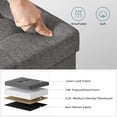 thumbnail image 6 of 15 Inches Cube Storage Ottoman, Bedroom Bench with Storage, Foot Stool with Feet, Holds Up to 660 lb, Dark Gray ULSF14GYZ, 6 of 7