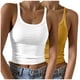 thumbnail image 2 of Puntoco Camisolas ajustadas para mujer Camisola sexy y de moda para mujer Cuello redondo Top ajustado de color sólido, 2 of 5
