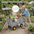 thumbnail image 5 of Elleree 880 Lbs Utility Steel Garden Carts and Wagons with Wheels ,Heavy Duty Mesh Garden Dump Cart for Outdoor Yard & Farm Lawn Landscaping, 5 of 12