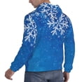 thumbnail image 6 of Sikiie Blue Christmas With Snowflakes Men's Hoodie, Essentials Hoodie, Sweatshirt, Pullover Hooded Sweatshirt for Men-XX-Large, 6 of 7
