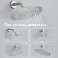 thumbnail image 3 of Zovajonia Shower System 8 Inches Shower Faucet Set, Rain Shower Head with Handheld Spray Bathroom Wall Mount Shower Fixtures Brushed Nickel, 3 of 11