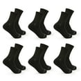 thumbnail image 3 of Fruit of the Loom All Day Comfort Mid Crew socks for Women, Black, sizes 4-10 (6-pack), 3 of 6