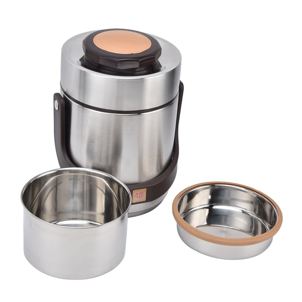 Contenedores De Almuerzo Aislados, Lonchera Térmica De Acero Inoxidable Saludable De 1500 Ml En Capas Para El Trabajo Para Picnic