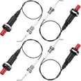 thumbnail image 1 of 4 Pcs Kit d'Allumage Piézoélectrique à Propane avec Électrode Céramique Filetée, Fil d'Allumage 30 cm pour Gril à Gaz, 4 x Kit d'Allumage Piézoélectrique, Noir & Rouge, 1 of 7