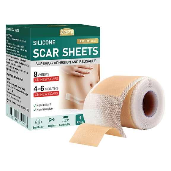 Sheets for Wound Care - Cut-to-Size, Extra Large Hydrocolloid Patch Bandages with Self-Adhesive, Silicone Scar Sheets,Ultra Absorbent, Flexible & Waterproof, First Aid Kit Essential