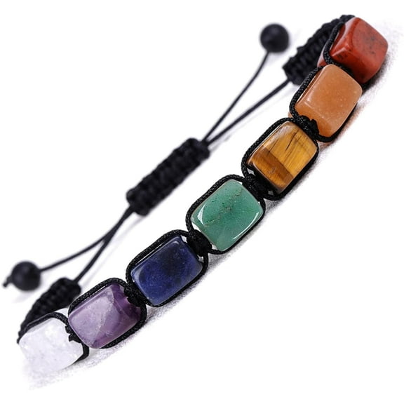 7 Chakra Adjustable Bracelets Crystal Healing Stones Bracelets Supernatural Reiki Natural Stones Bead Bracelets for Women Men