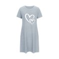 thumbnail image 4 of Rbaofujie Vêtements de Nuit pour Femmes, Robe de Nuit Courte Surdimensionnée à Col Rond et Manches Courtes pour Filles, 4 of 4