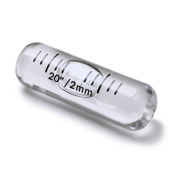 Replacement Level Glass Vial, Spirit Bubble Level, No Nib, Accurate, 35mm x 11mm - Transparent Clear, (1 3/8 x 7/16 in)