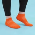 thumbnail image 3 of BambooMN Unisex Men's and Women's Rayon from Bamboo Athletic Ankle Socks - Orange - Medium - 4 Pairs, 3 of 4