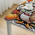thumbnail image 4 of nygtbtfer  Thanksgiving Tablecloth  Round, Colorful Turkey Pumpkin Lovely Washable Table Cover for Party Picnic Dinner Decor, 4 of 7