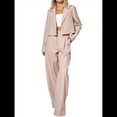 thumbnail image 1 of Conjuntos de 2 Piezas para Mujer: Blazer Elegante, Chaqueta, Pantalón Recto de Cintura Alta, Conjunto Informal de Negocios. Albaricoque L, 1 of 10