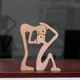 thumbnail image 2 of Figura de perro de madera de cachorro familiar, adorno de mesa de escritorio, modelo tallado, decoración para el hogar y la oficina, escultura de mascota, regalo de Navidad, 2 of 5