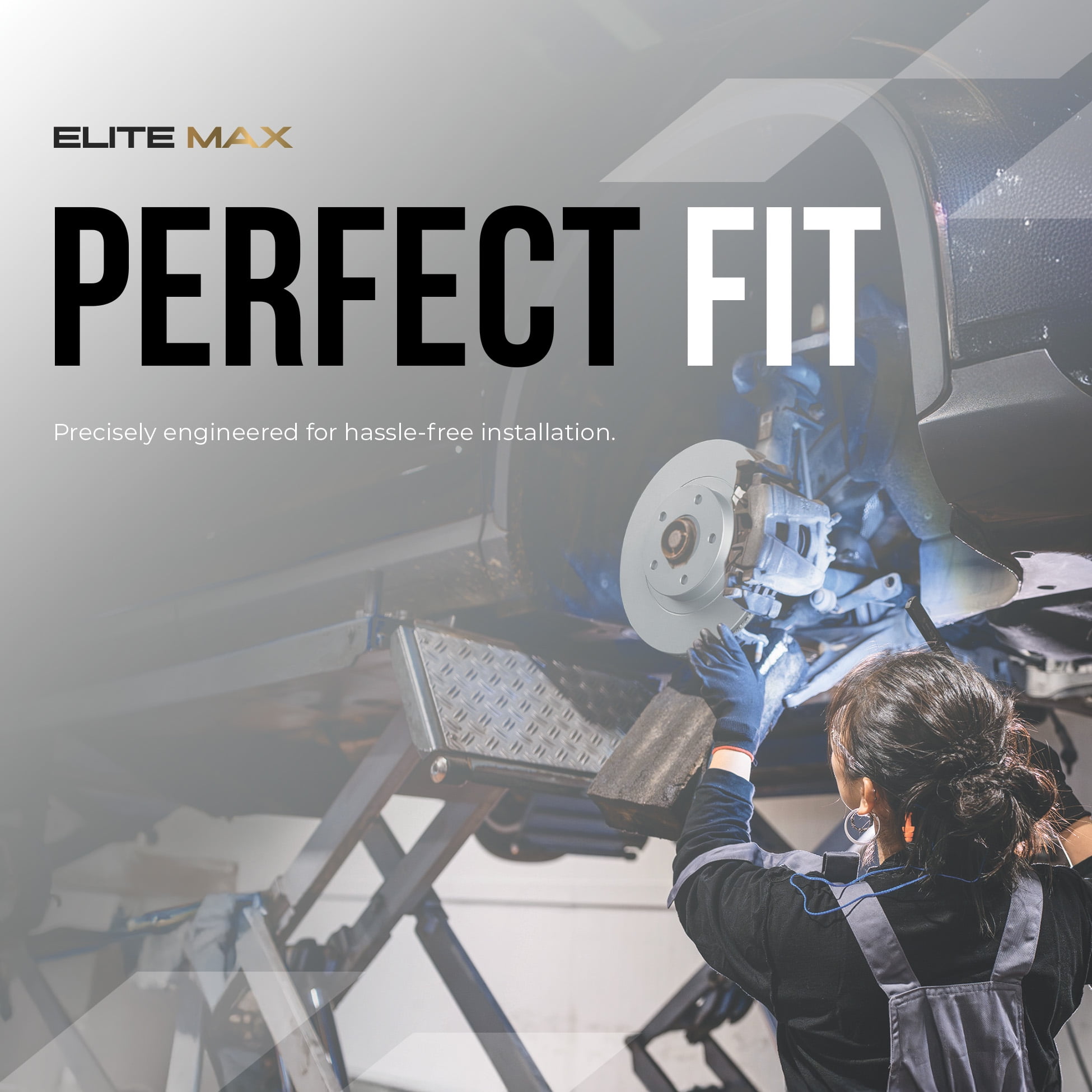MAX Advanced Brakes - Front Brake Kit For 2013-2018 Hyundai Santa Fe Sport, 2014-2020 Kia Sorento | Carbon Ceramic Brake and Rotor Kit | Daily Driving Geomet Coated Brake Rotors