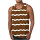 thumbnail image 1 of Tanques para Hombre para el Verano Solto Chaleco Raya Impresión Deporte Cuello Redondo Superior, 1 of 5